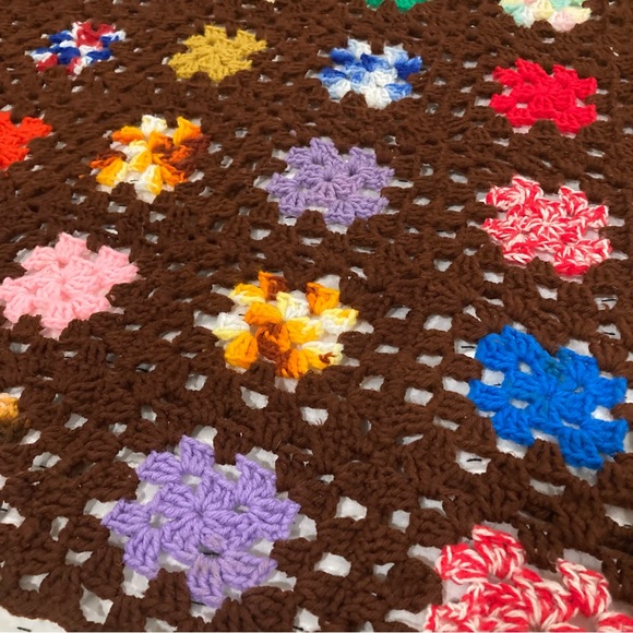 Vintage afghan granny square - Picture 3 of 5